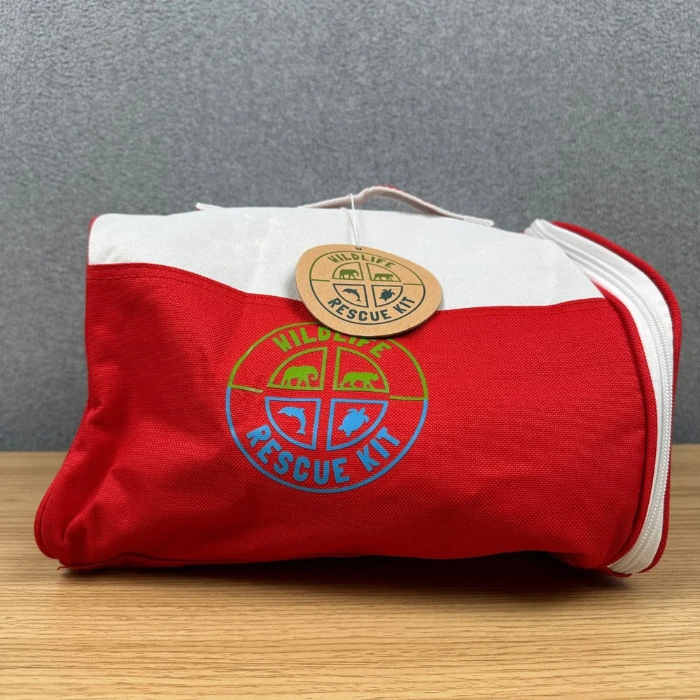 Impact Merchandise Wildlife Rescue Kit Bag Kids Red White Canvas Travel Pouch